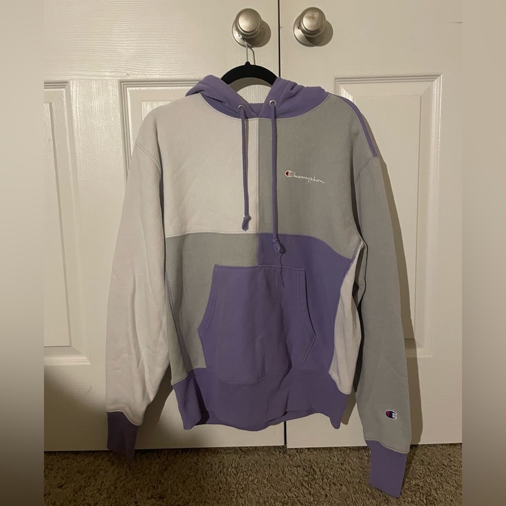 Purple Champion Urban Outfitters Exclusive Color block Hoodie